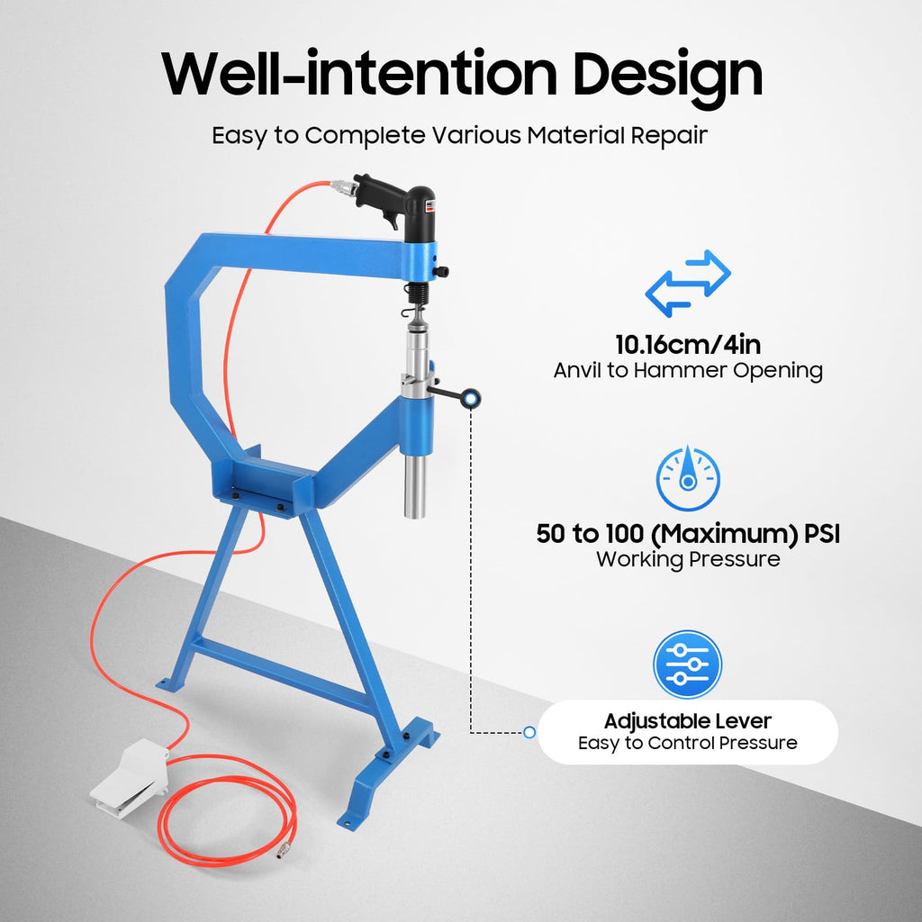Pneumatic Planishing Hammer with Cast Iron Stand & Pedal S5614