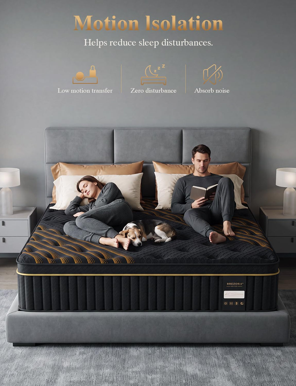 Full Size Firm 14 Inch Cooling Hybrid Mattress in a Box T735966