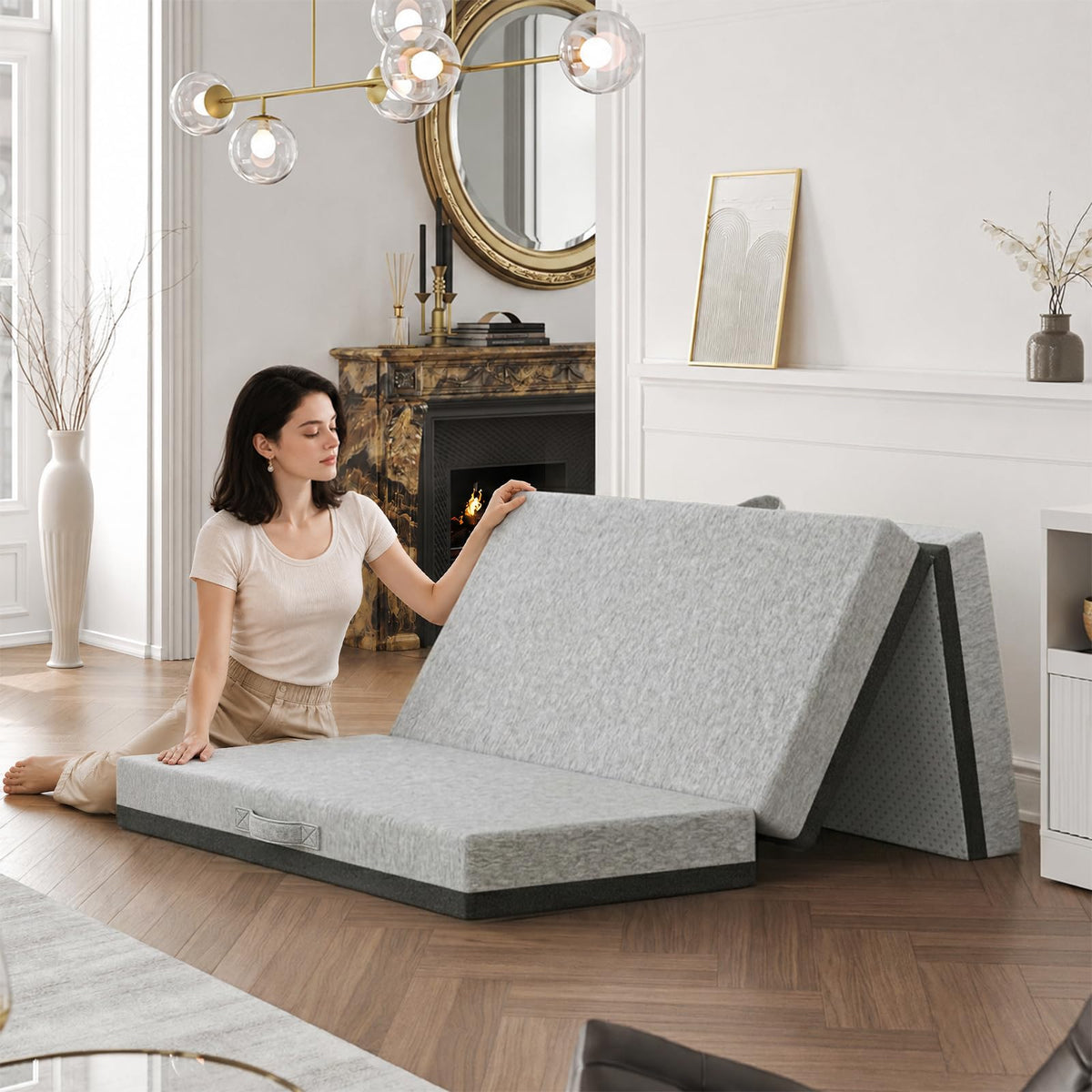 6 Inch Tri-Fold Memory Foam Mattress G9612