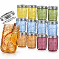 12 Pack 16 oz Wide Mouth Mason Jars with Lids Y59882