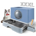 XXXL Stainless Steel Litter Box with Lid S3378