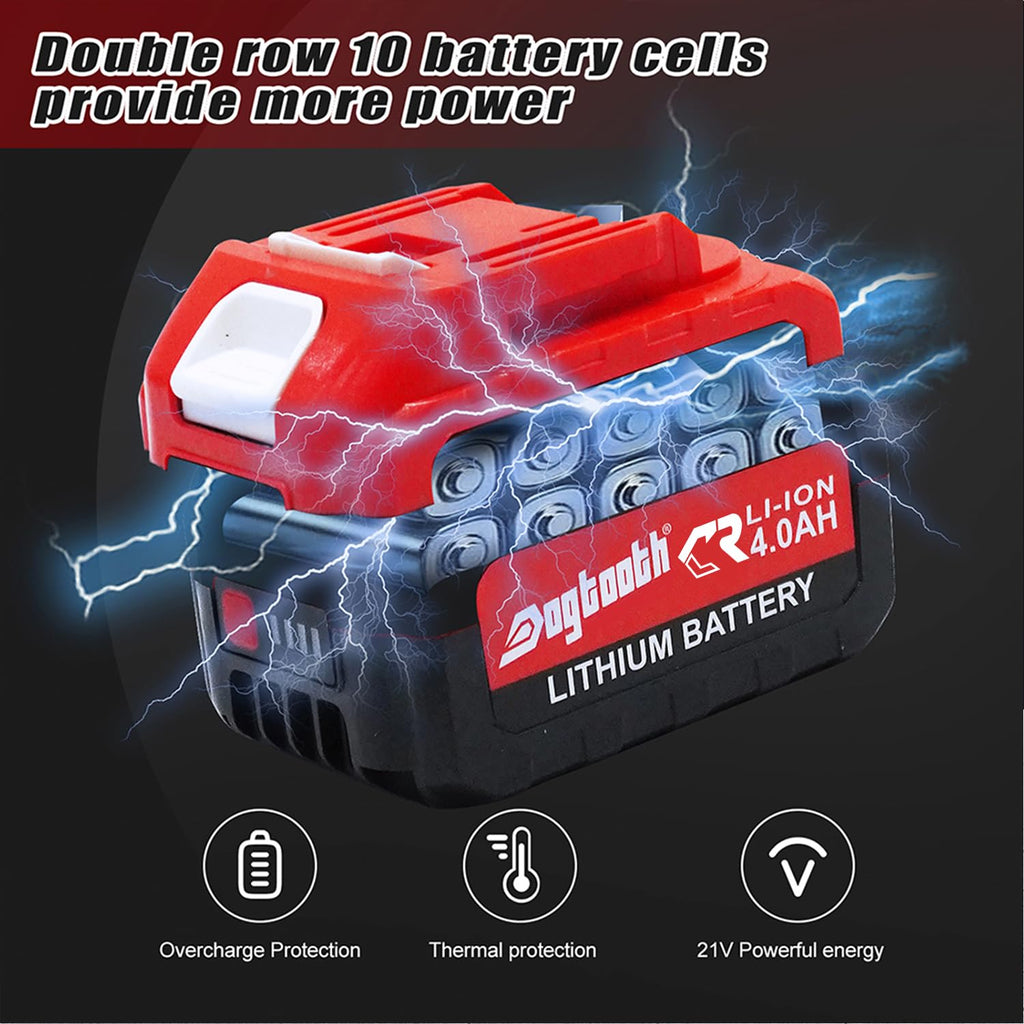 21V Cordless Drill Driver Electric Screwdriver Set with 2 Batteries and Charger J14116