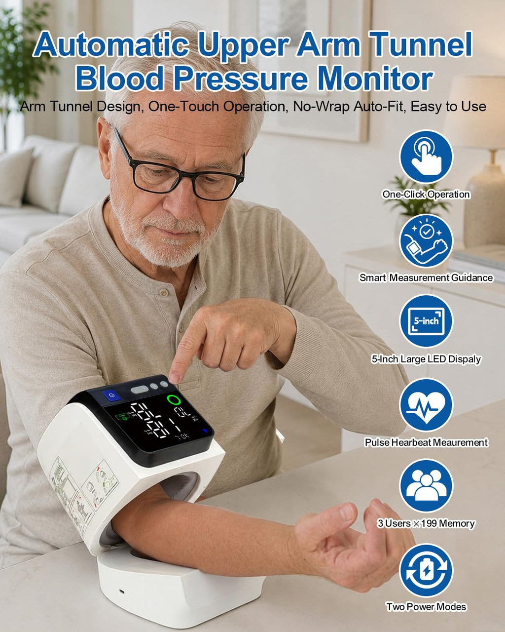 Upper Arm Blood Pressure Monitor 8.7-15.8" Cuff C417