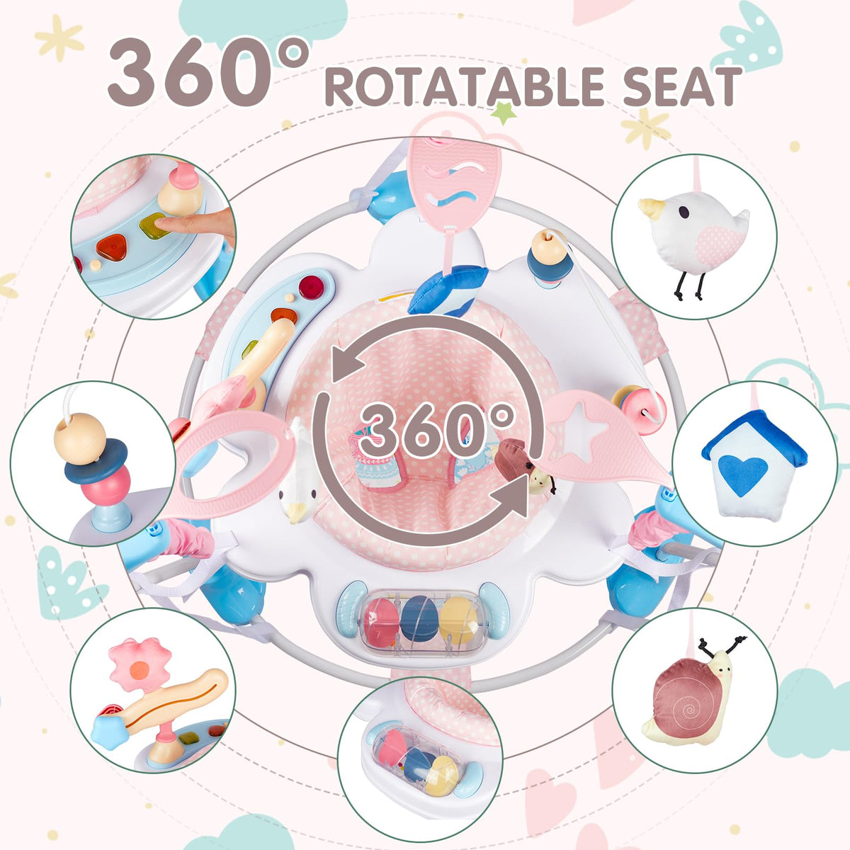 Baby Activity Center, 3-in-1 Infant Jumper and Bouncer P107638