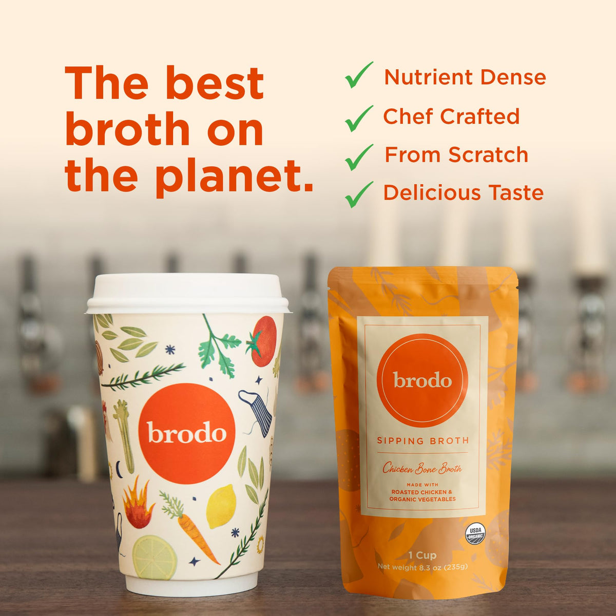 Organic Chicken & Beef Bone Broth 6x 8.3 oz R757