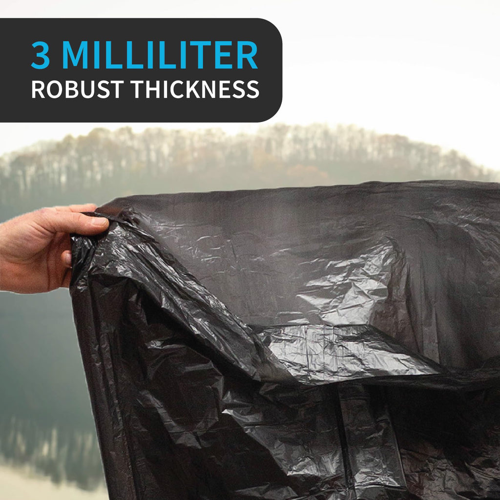 42 Gallon 3 MIL Black Heavy Duty Contractor Bags U9493