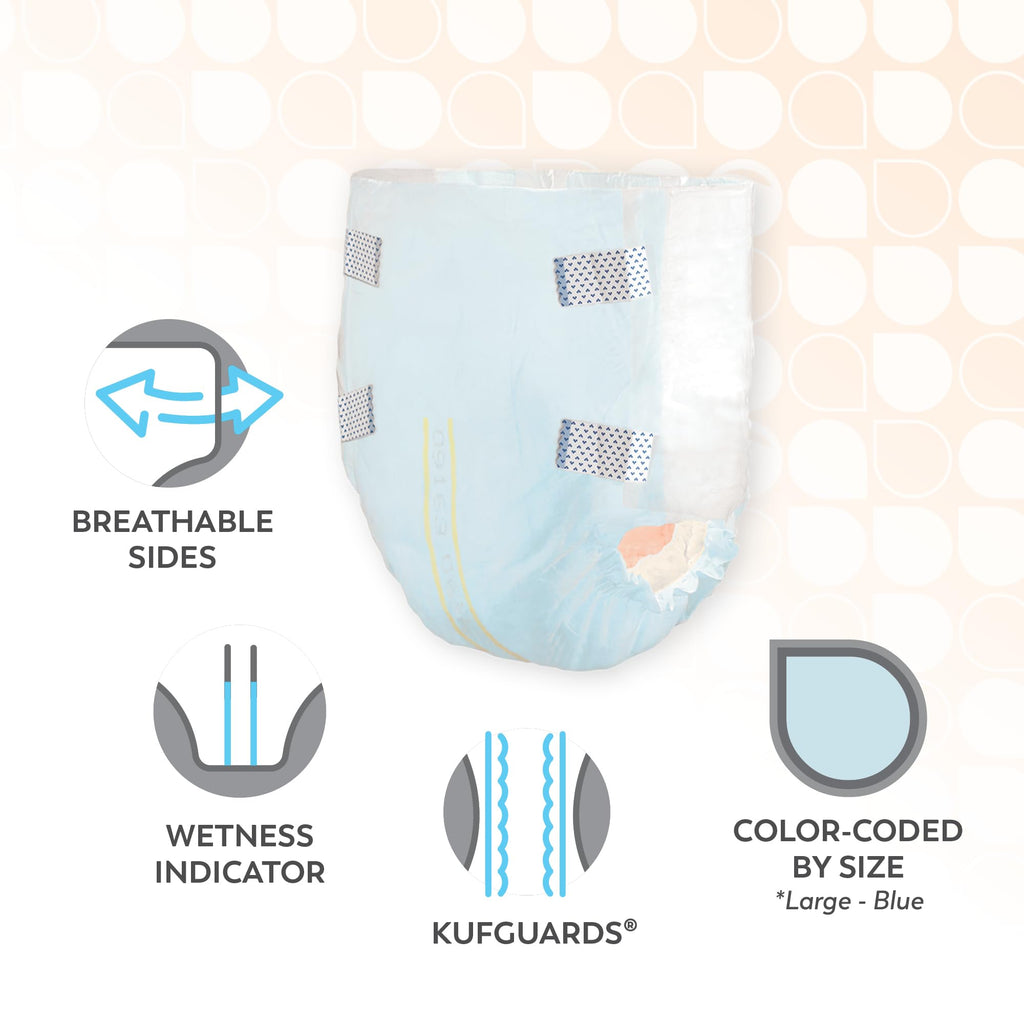 Adult Diapers with Tabs, Large, 12 Ct S178