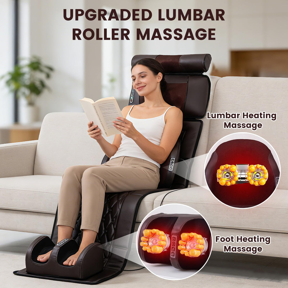 Full Body Massage Mat with 10 Vibration Heads, 9 Speeds & 3 Heat Levels R4346