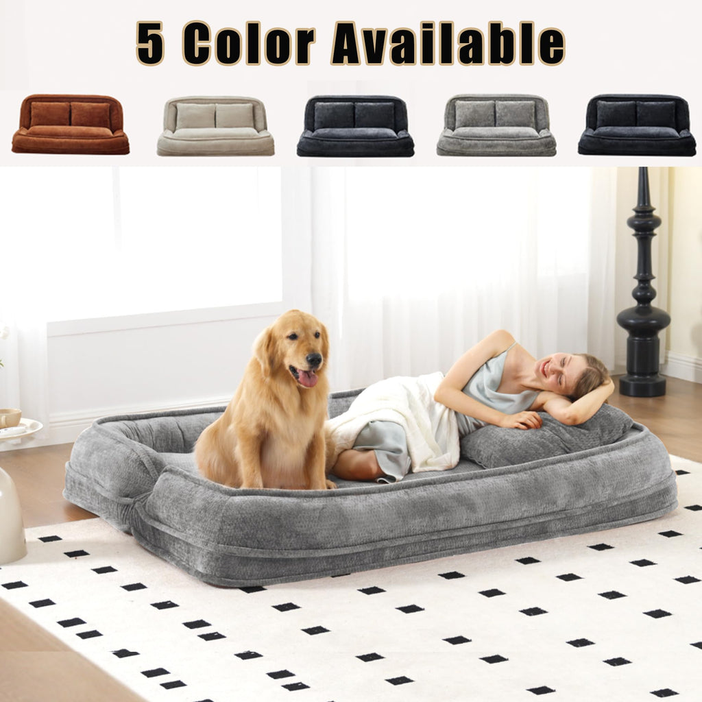 Light Gray Folding Floor Sofa Bed T829