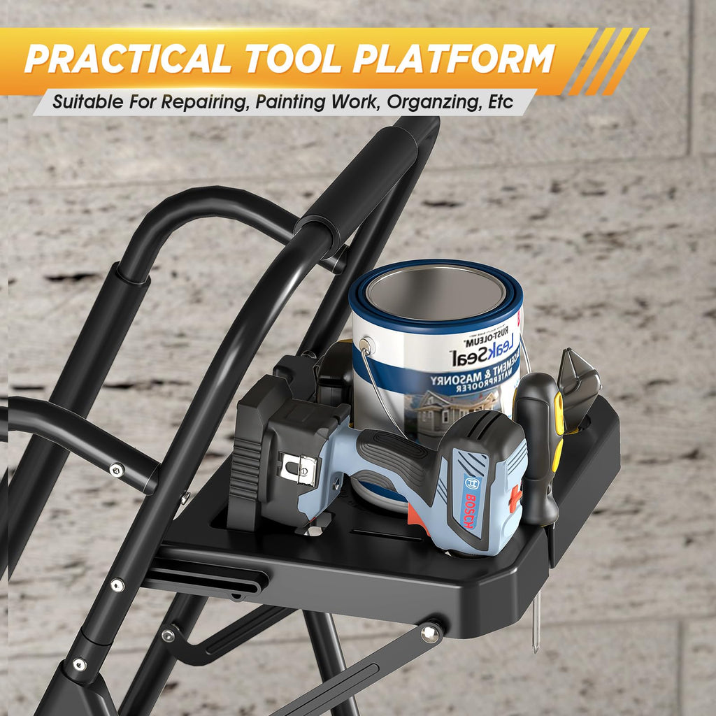 Steel Step Ladder with Handrail U391241