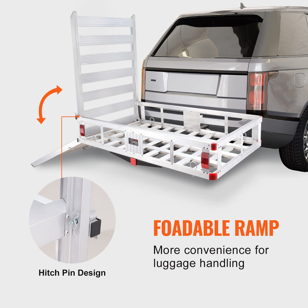 Hitch Cargo Carrier with Folding Ramp Y990