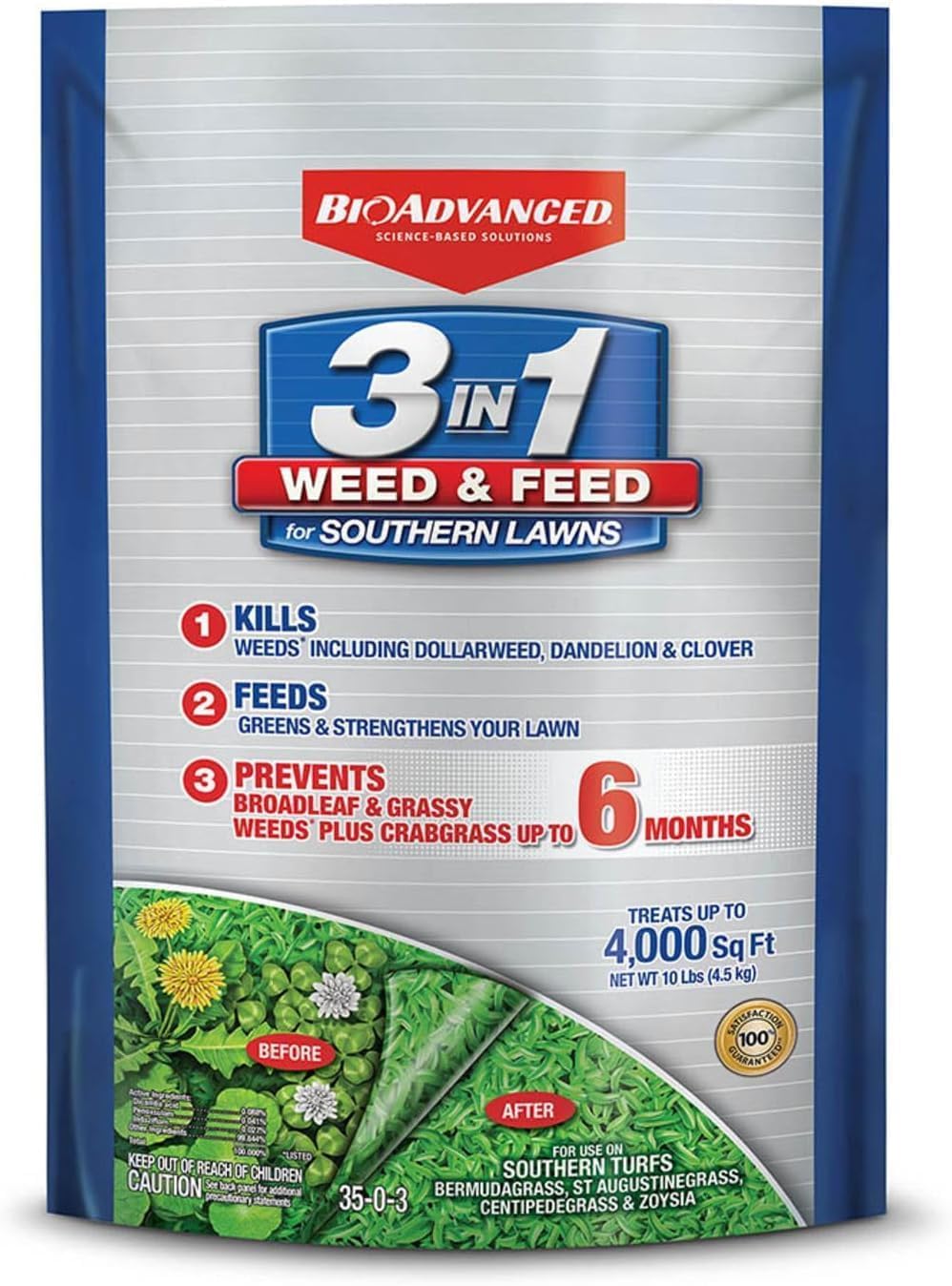 3-in-1 Weed and Feed Granules 10 lb Bag X779
