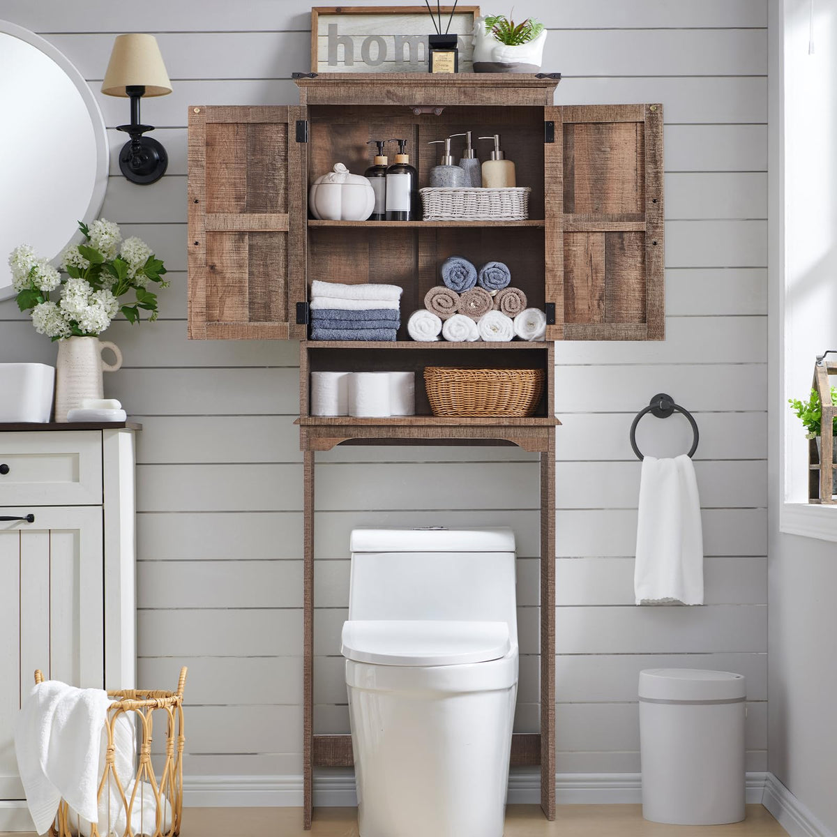 67" Over Toilet Storage Bathroom Cabinet L197
