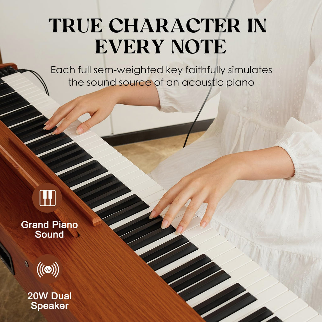 88 Key Semi Weighted Digital Piano W109