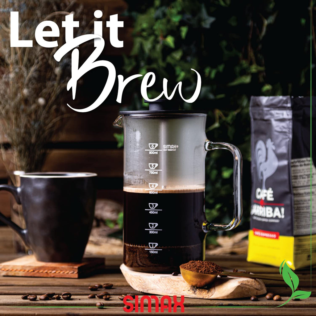 1 Liter Dishwasher Safe Borosilicate Glass French Press A904072