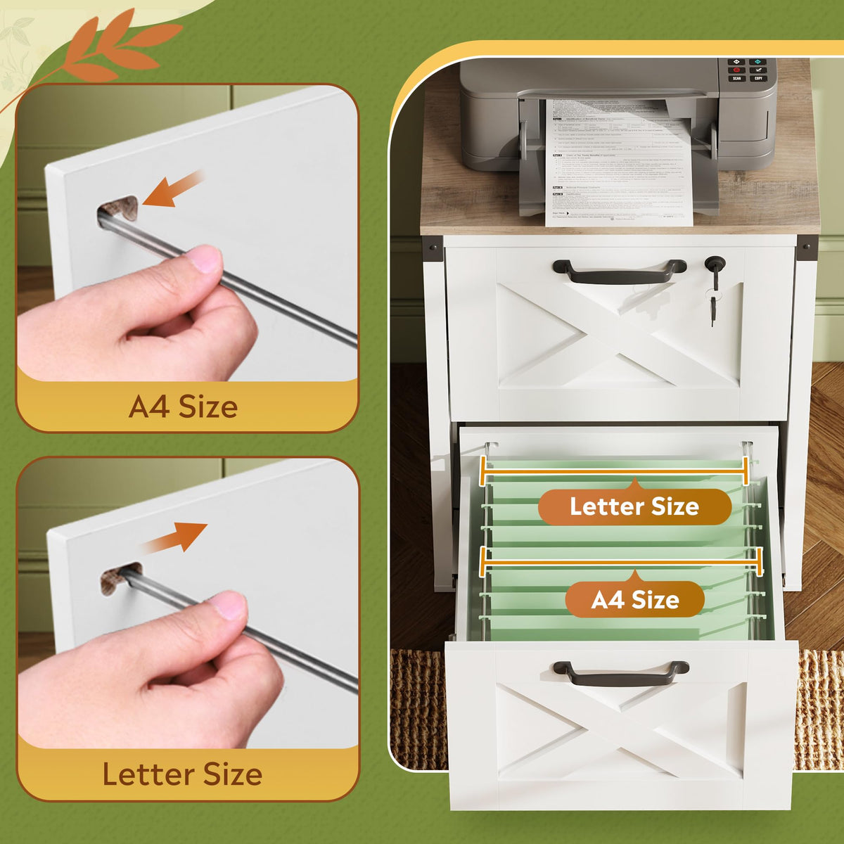 2-Drawer File Cabinet with Lock M298323