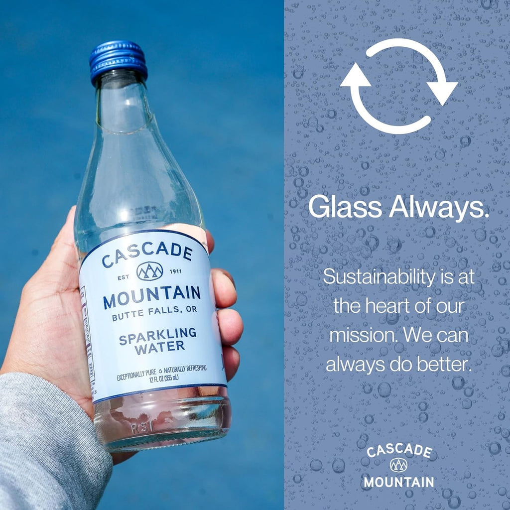 Sparkling Mineral Water in Glass Bottle 12oz 12 Pack P9705