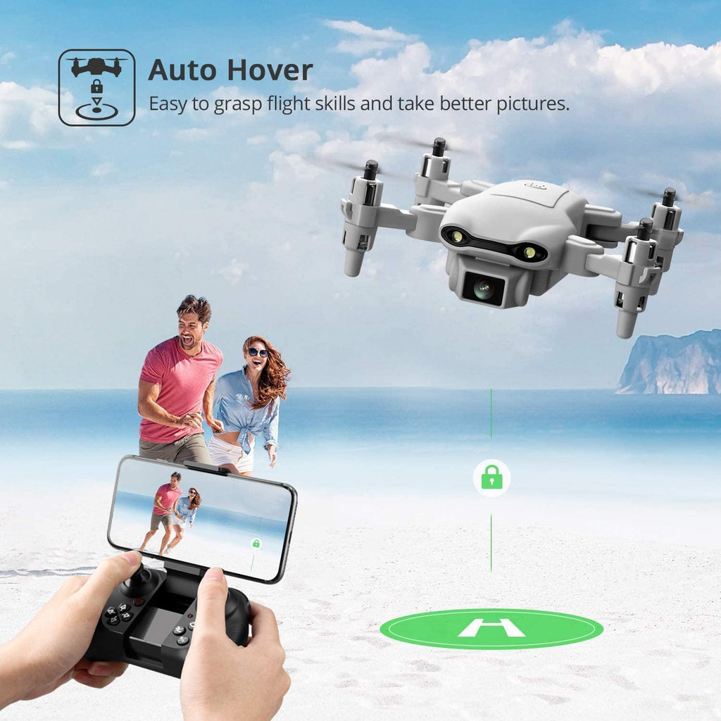 Mini Drone with 1080P HD Camera, 3 Batteries, Gray Z899476