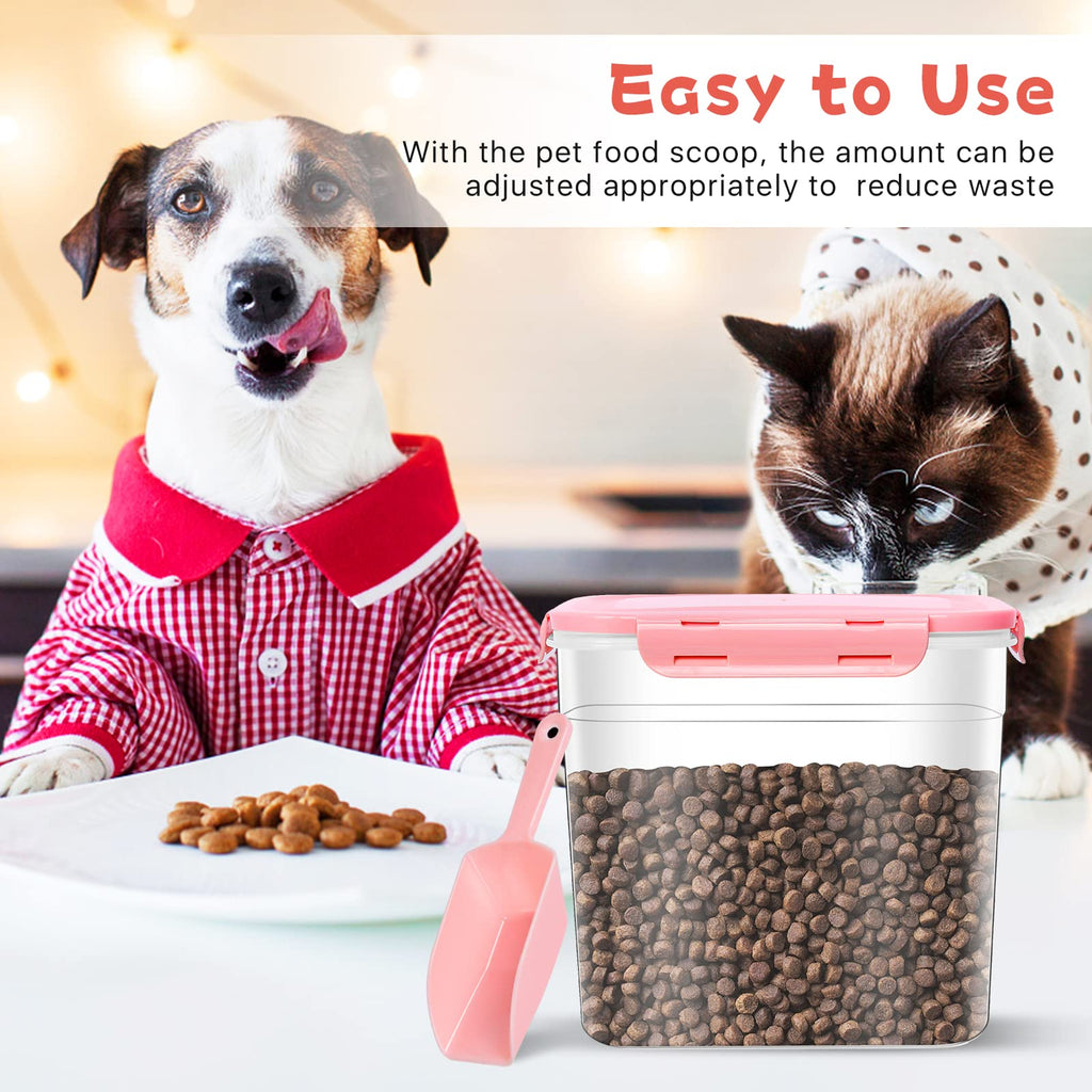 3 Pieces Plastic Pet Food Storage Containers with Spoon G466