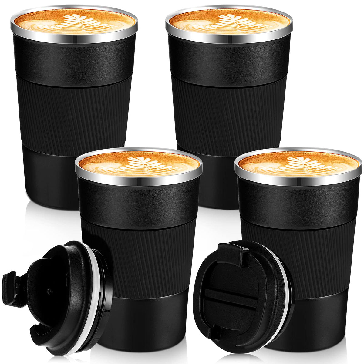 4 Pack 16 Oz Travel Coffee Mug with Lid Q2096
