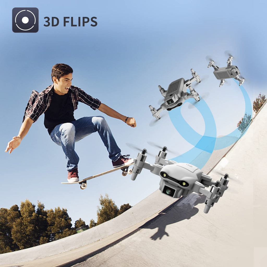 Mini Drone with 1080P HD Camera, 3 Batteries, Gray Z899476