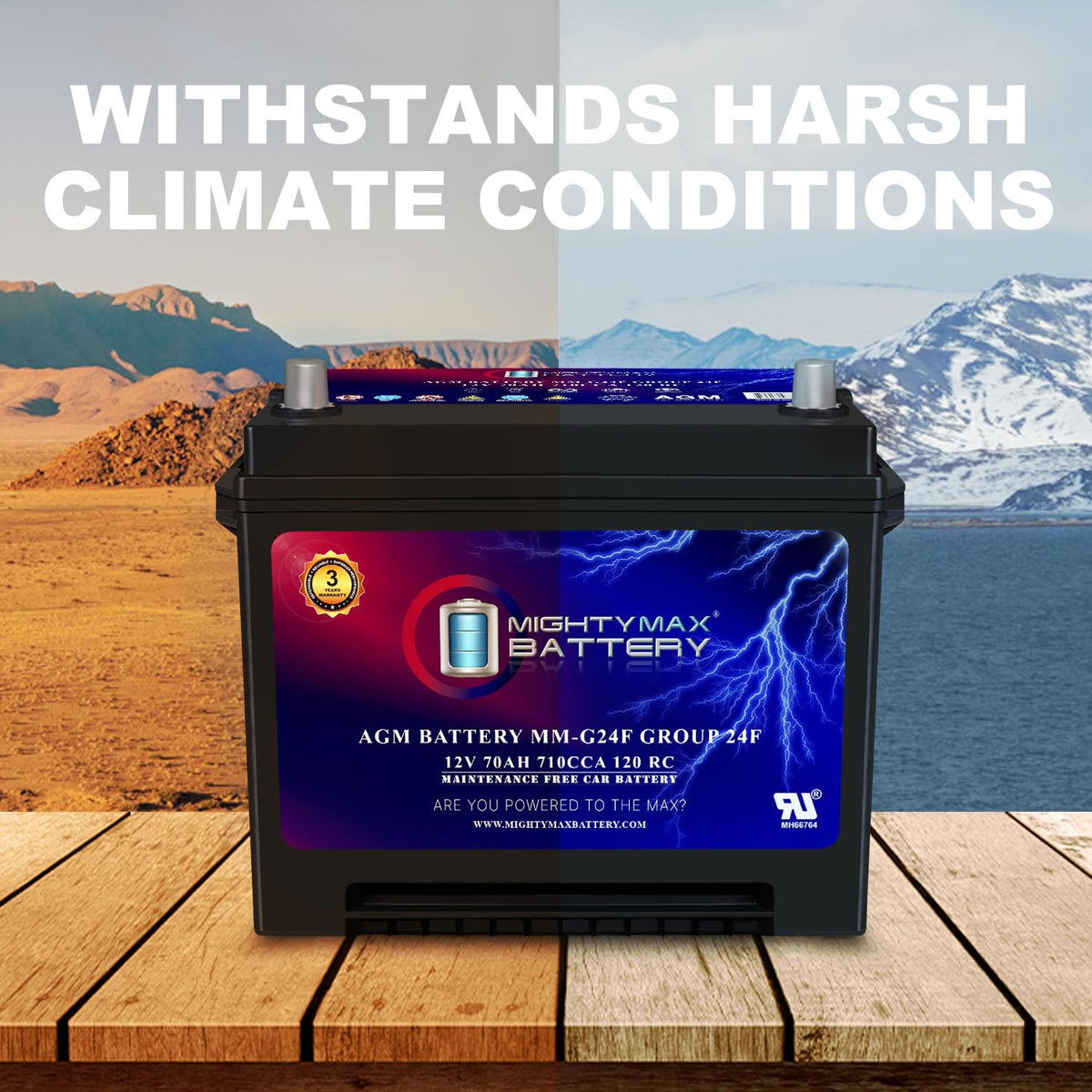 12V 70Ah AGM Replacement Battery S2177