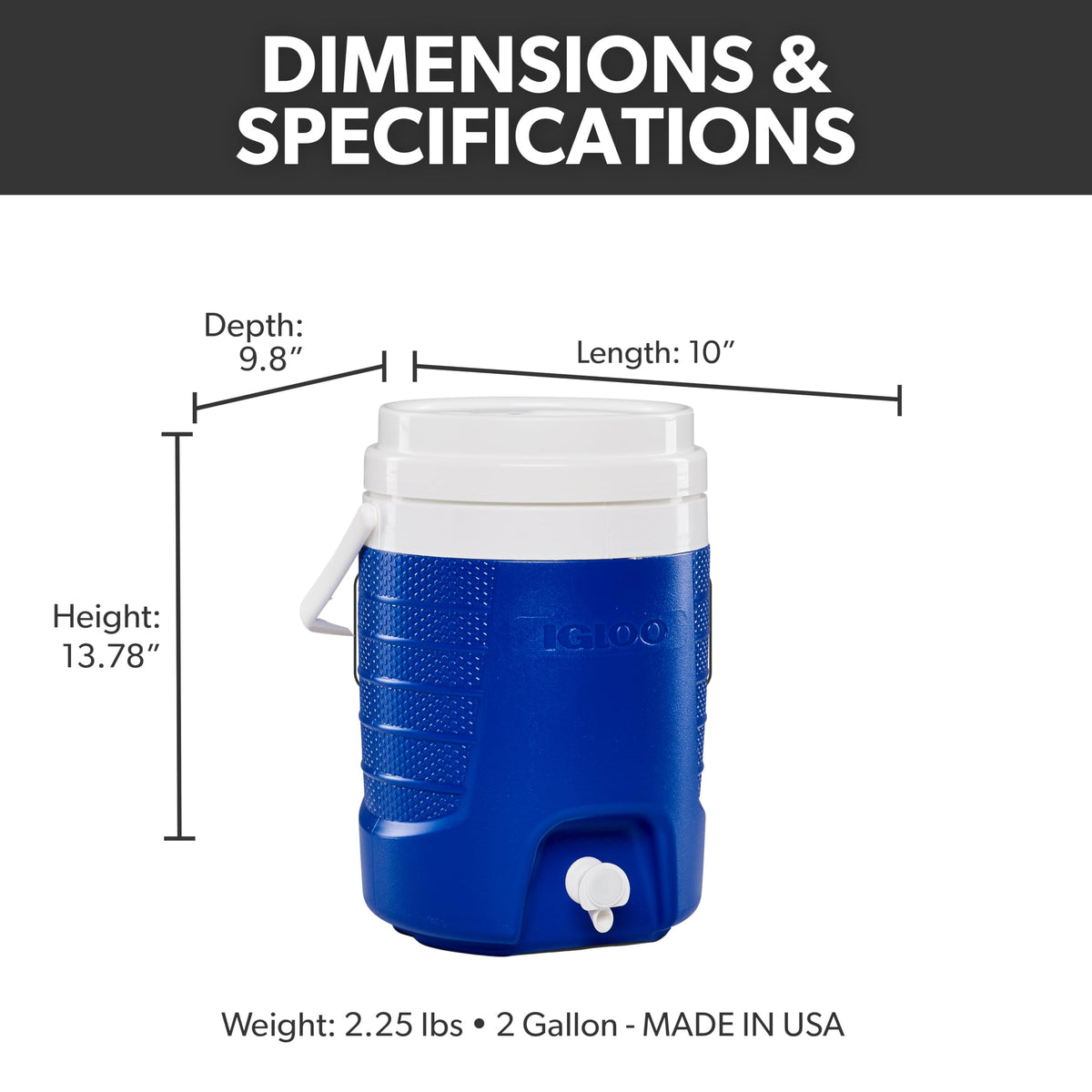 2 Gallon Insulated Portable Beverage Dispenser N621305