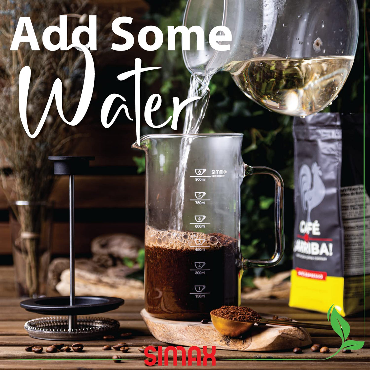 1 Liter Dishwasher Safe Borosilicate Glass French Press A904072