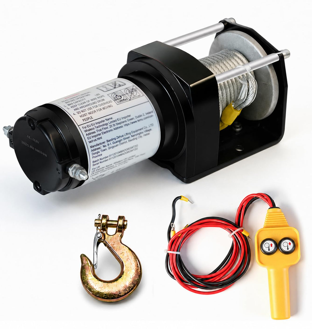 12V DC Electric Winch with Steel Cable O183