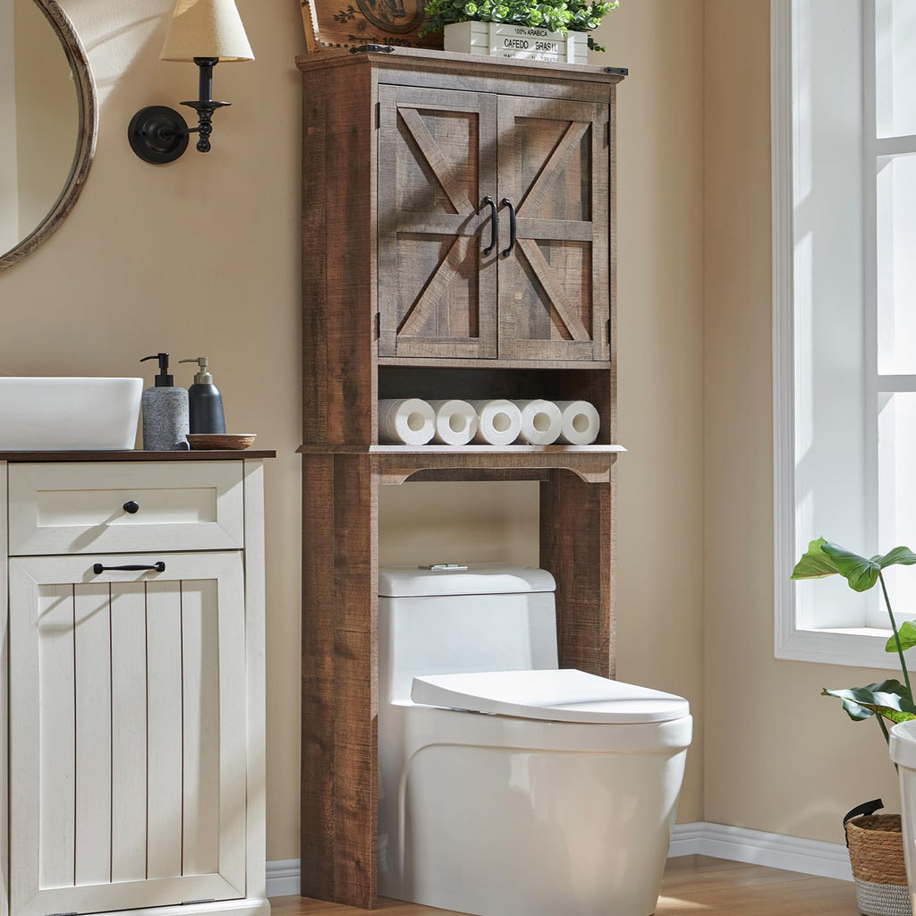 67" Over Toilet Storage Bathroom Cabinet L197
