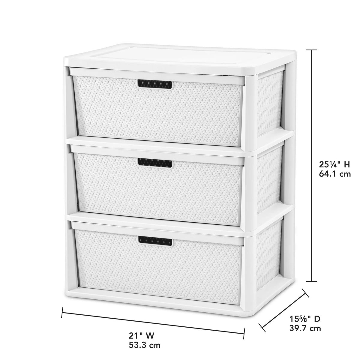 White 3 Drawer Storage Unit W81727