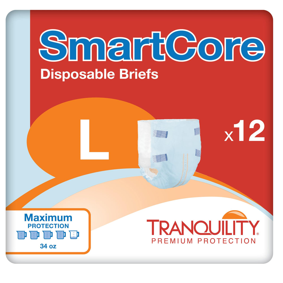 Adult Diapers with Tabs, Large, 12 Ct S178