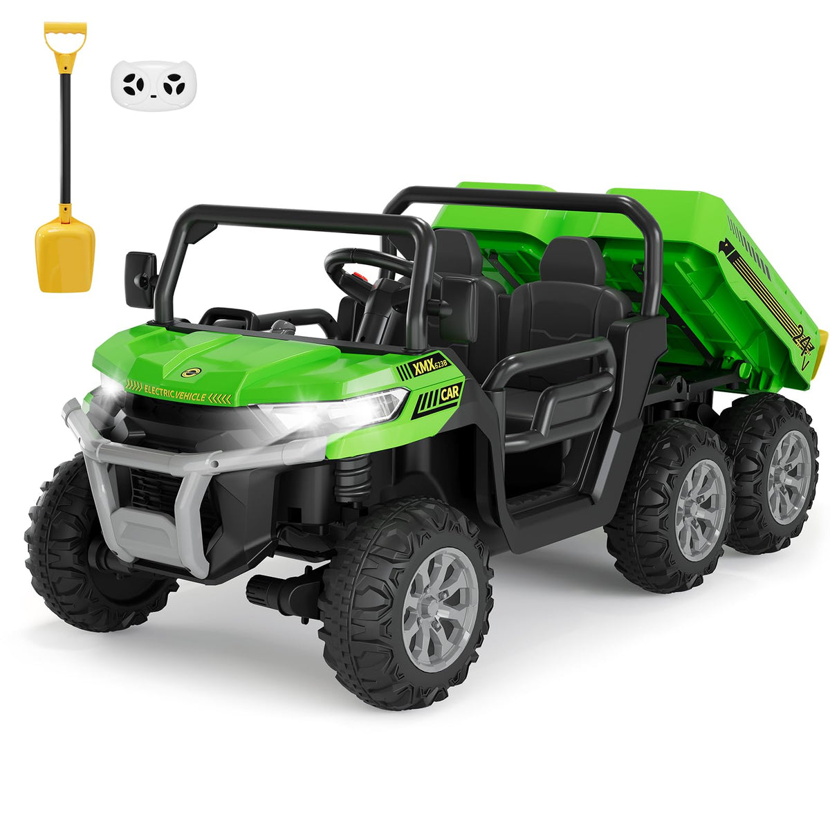 24V 2-Seater 6-Wheel Ride On Dump Truck with Remote Control R300788