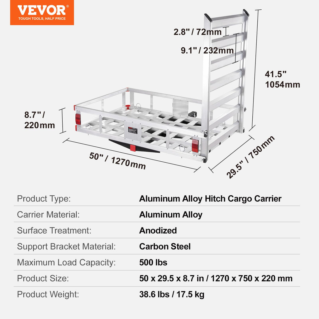 Hitch Cargo Carrier with Folding Ramp Y990