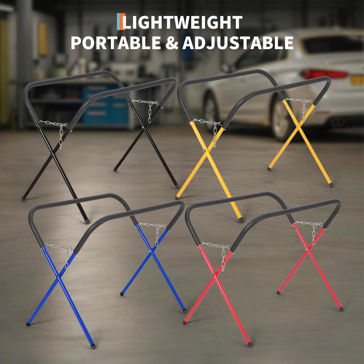 Heavy Duty Folding Work Stand, 500LB Capacity Portable Work Table J15871