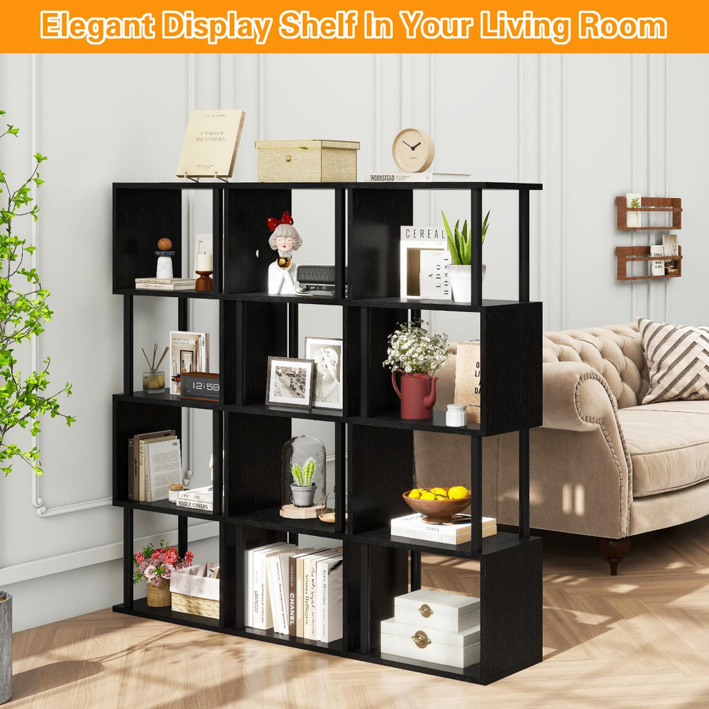 5-Tier Black Bookshelf W16135