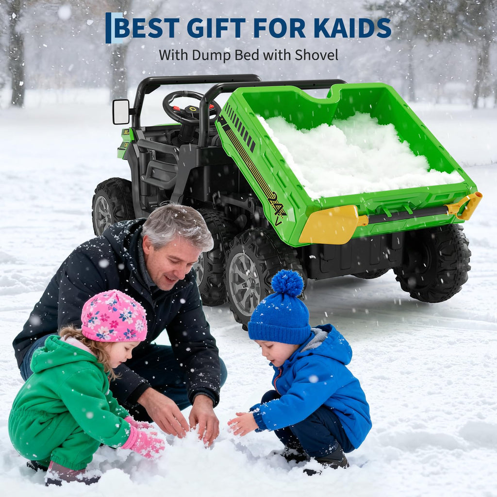 24V 2-Seater 6-Wheel Ride On Dump Truck with Remote Control R300788