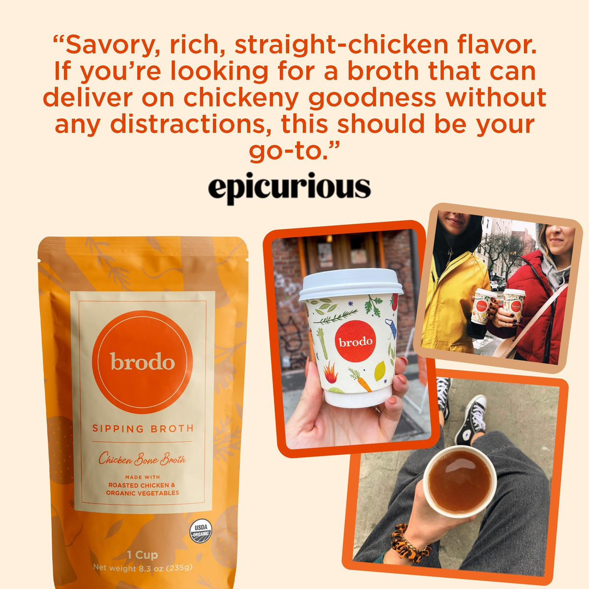 Organic Chicken & Beef Bone Broth 6x 8.3 oz R757