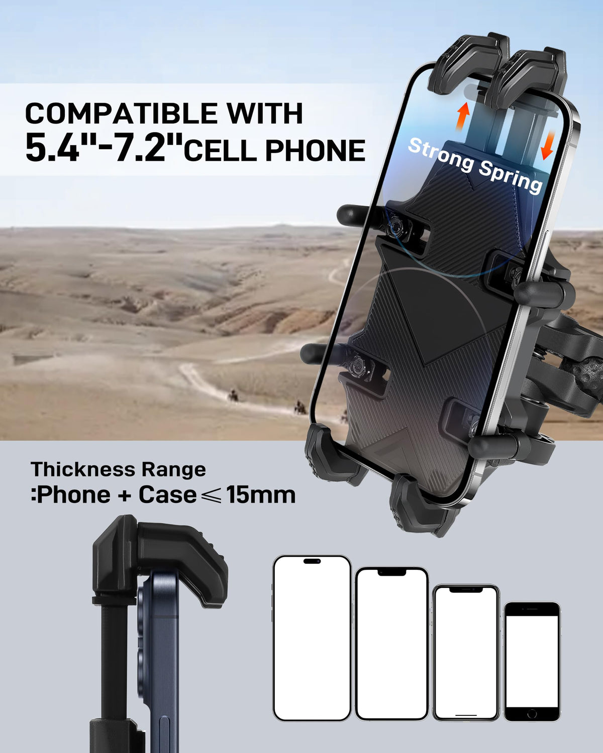 Anti-Theft UTV Phone Mount with Vibration Dampener J32170