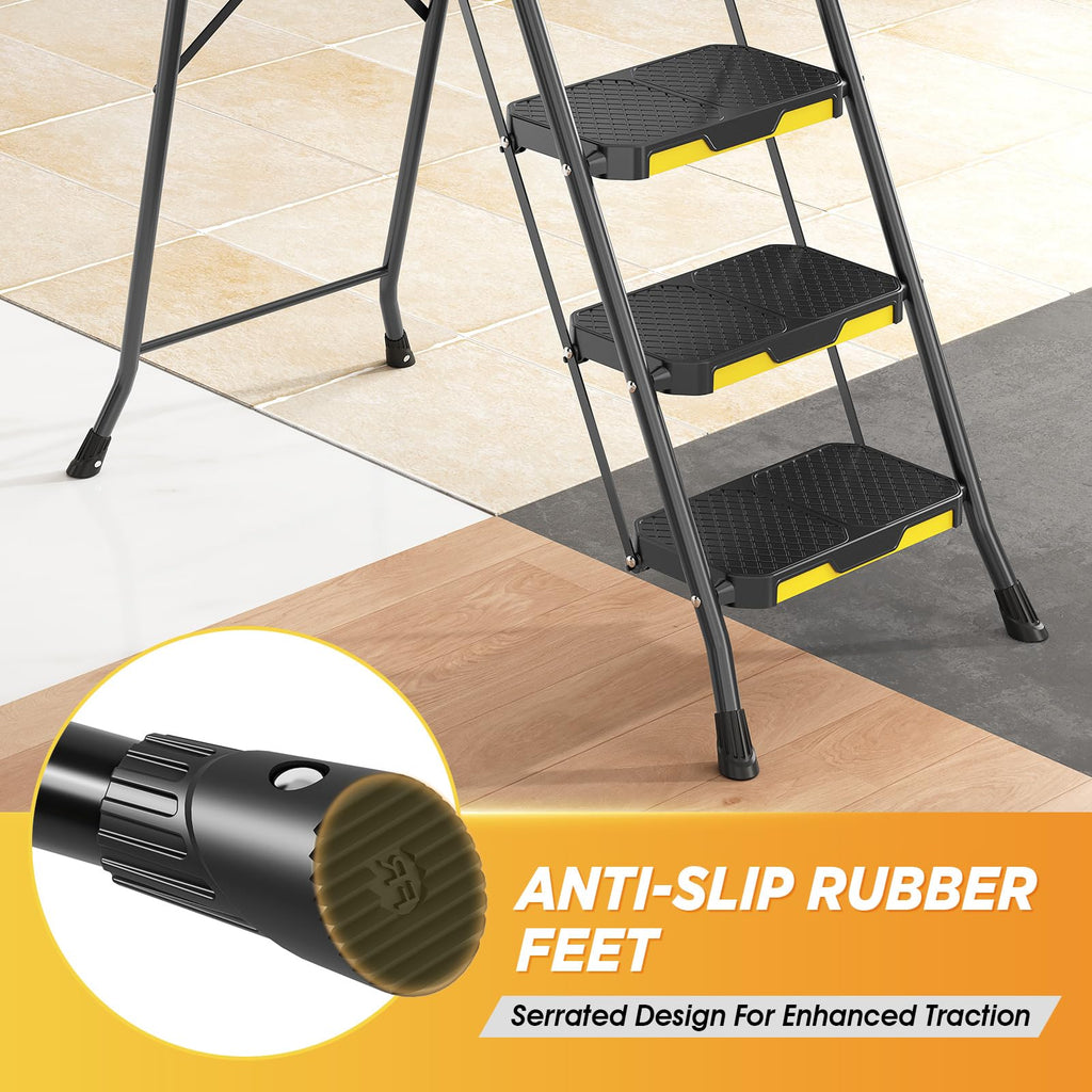 Steel Step Ladder with Handrail U391241