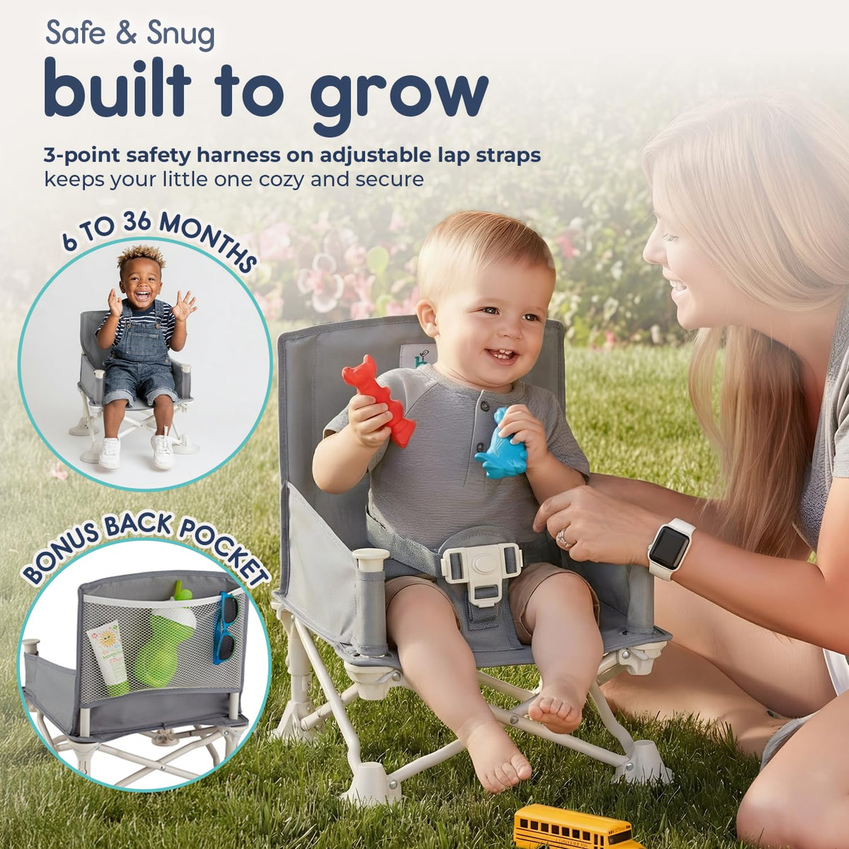Grey Booster Seat with Tray S215841