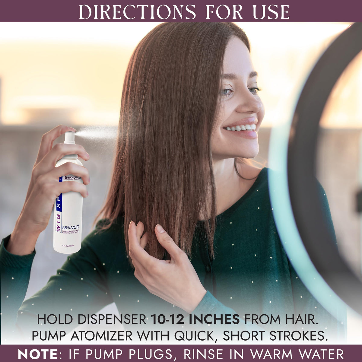 Wig Spray for Synthetic & Natural Hair Wigs U62991