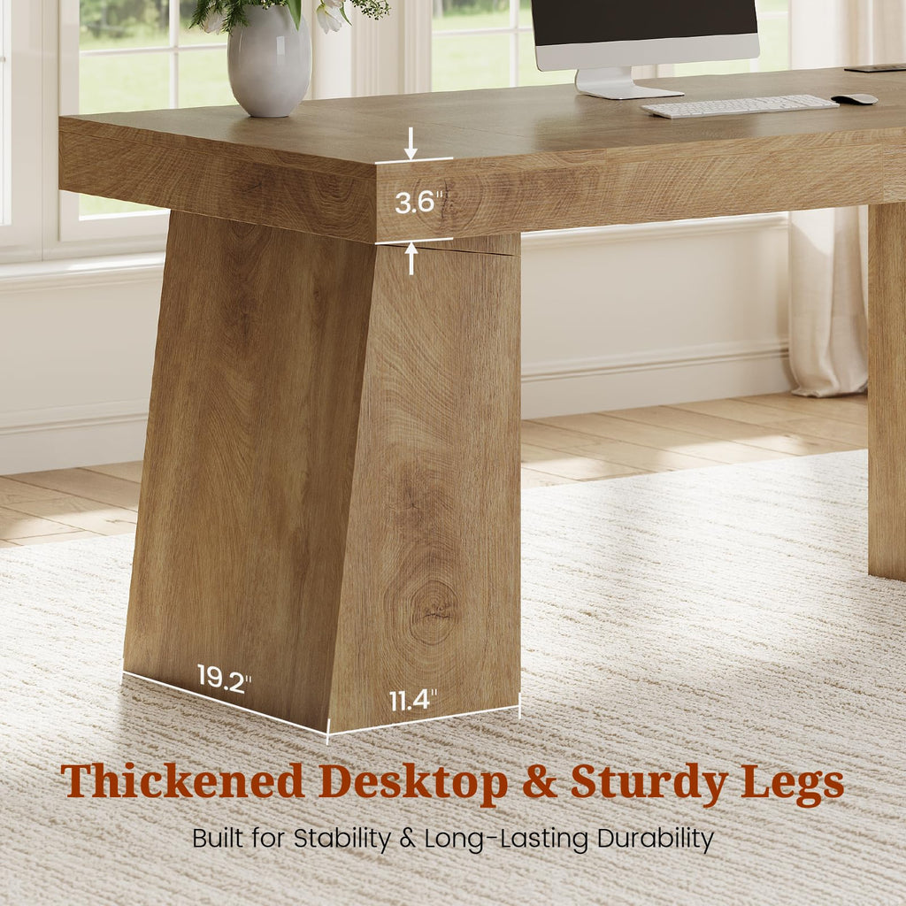 55.9" Executive Desk with Storage & Power Outlets L457437