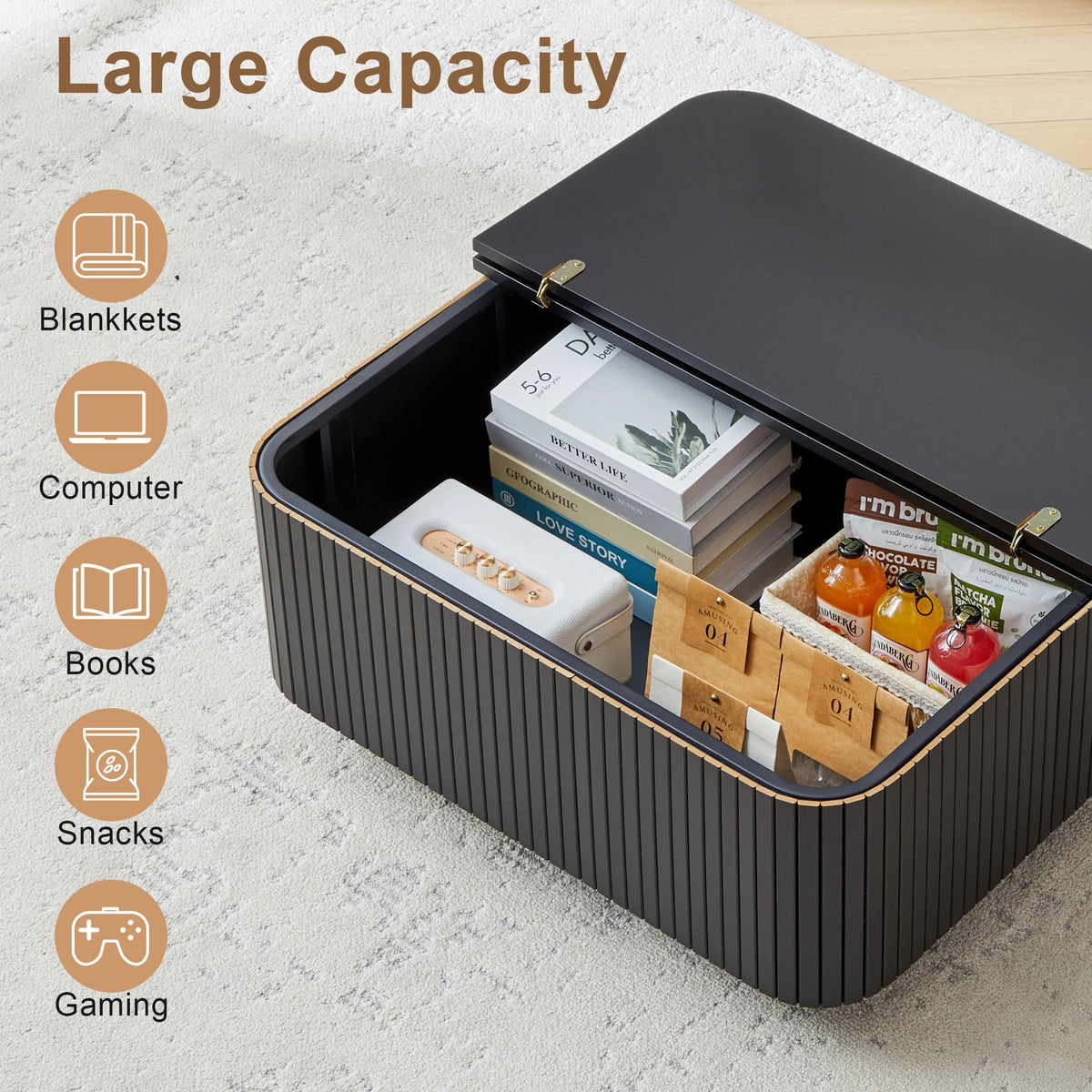31.5" Square Coffee Table with Storage H290