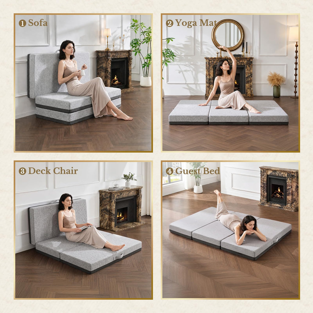 6 Inch Tri-Fold Memory Foam Mattress G9612