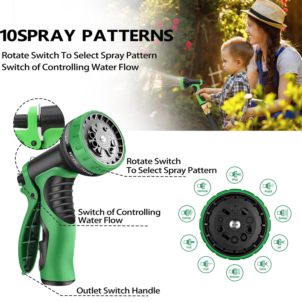 100FT Flexible Garden Hose T1814