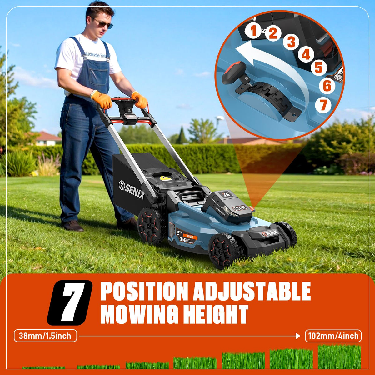 60V Electric Cordless Push Mower L2354