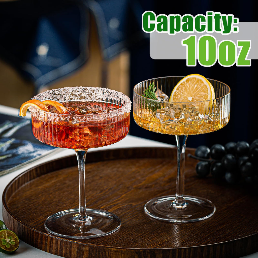 12 Pcs 10oz Acrylic Stem Cocktail Glassware Set U747585