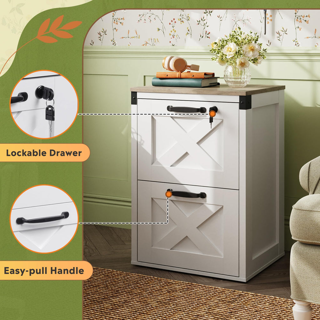 2-Drawer File Cabinet with Lock M298323