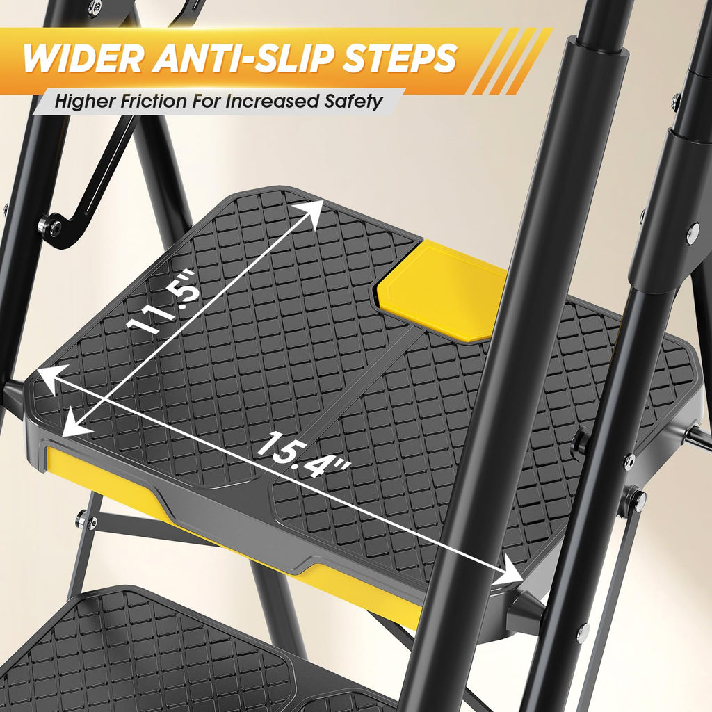 Steel Step Ladder with Handrail U391241
